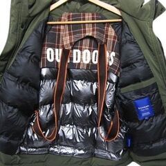 腸格安特価【新品】定価10万円 イタリア製 Emmauela ダウンジャケット アウター ジャケット カシミア ボア 切替 カーキ色 サイズ46 の画像