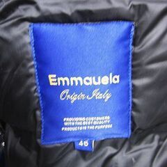 腸格安特価【新品】定価10万円 イタリア製 Emmauela ダウンジャケット アウター ジャケット カシミア ボア 切替 カーキ色 サイズ46 の画像