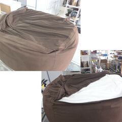 無印良品 良品計画 体にフィットするソファ 65㎝ ブラウン系 ビーズクッション MUJI シングルソファ☆ 札幌市 北区 屯田の画像