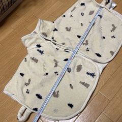動物柄フリースポンチョの画像