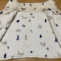 動物柄フリースポンチョの画像