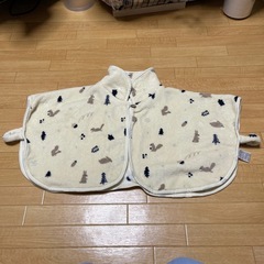 動物柄フリースポンチョ