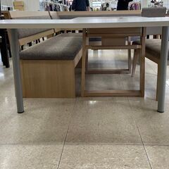 ★ジモティ割あり★  学習机 白 H71×D60×W120 クリーニング済み TJ10738の画像