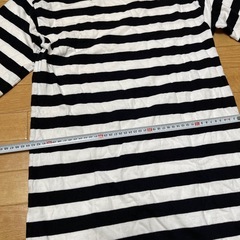 ボーダーカットソーワンピースの画像