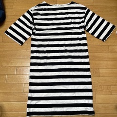 ボーダーカットソーワンピース