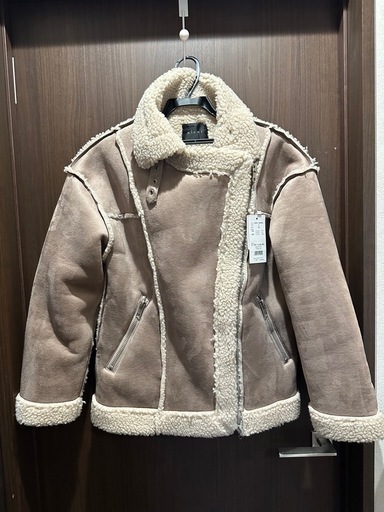 ベージュ ムートンコート Fサイズ