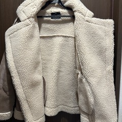 ベージュ ムートンコート Fサイズの画像