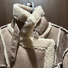 ベージュ ムートンコート Fサイズの画像