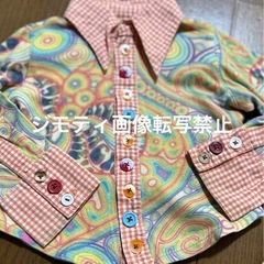 バックアレイ　兄弟お揃い　ハイカラシャツ　120 90 2枚セットの画像