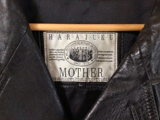 X452  HARAJUKU MOTHER レザーコート アウター 羊革 ラムスキン Lサイズ 古着
