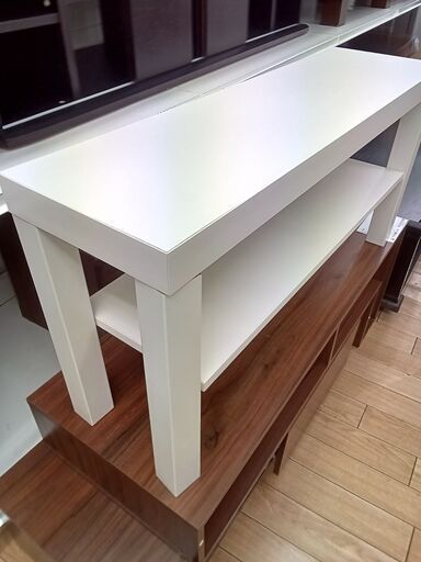 ☆ジモティ割あり☆ IKEA TV台 ホワイト H45×D26×W90 クリーニング済み TK4172 (リユースサカイつくば) 水海道の収納家具《 テレビ台》の中古あげます・譲ります｜ジモティーで不用品の処分