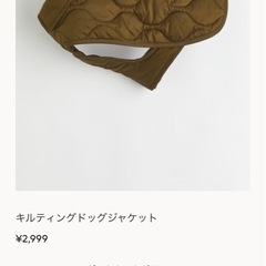 新品　Ｈ&M ワンコ　キルティングドッグジャケット　の画像