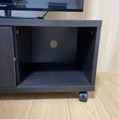 SHARPテレビ、ブルーレイ、テレビ台3点セットの画像
