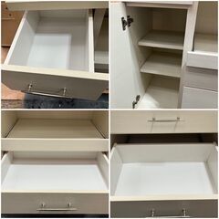 【配送無料】【日時指定可能】コンパクト カップボード 食器棚 キッチン収納 お気軽にコメント下さい。の画像