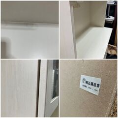 【配送無料】【日時指定可能】コンパクト カップボード 食器棚 キッチン収納 お気軽にコメント下さい。の画像