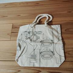 （新品）カメラデザイン 帆布トートバッグ（裏ビニール）