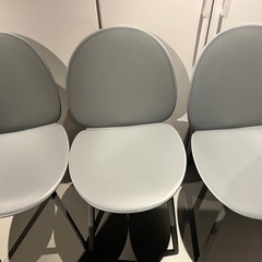 チェア　椅子　3脚セット　グレー　の画像