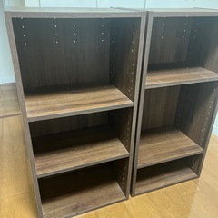 カラーボックス　本棚　ウォールナット