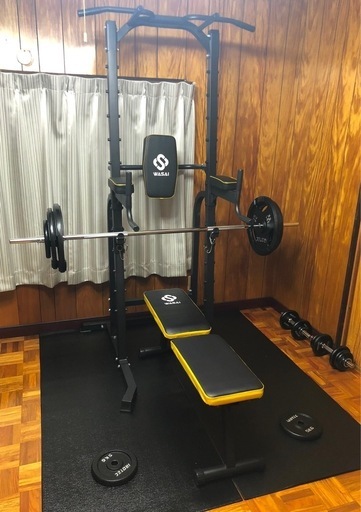 【美品】IROTEC 100kgバーベルセット＋WASAIマルチジムセット【まとめて引き取り歓迎】