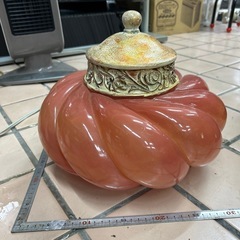 アンティークオブジェ　かぼちゃ　小物入れ