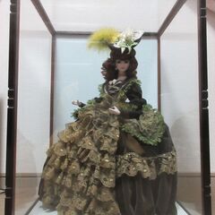 日本人形（豊榮　”福寿”　寿美礼作）、フランス人形（ガラスケース付き）　の画像