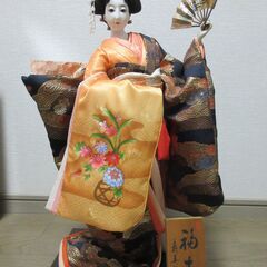 日本人形（豊榮　”福寿”　寿美礼作）、フランス人形（ガラスケース付き）　の画像