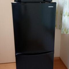 【高年式】電子レンジと冷蔵庫セット アイリスオーヤマ 冷蔵庫 2022年製 IRSD-14A-B 142L 電子レンジ 2023年製  PMG-T179-B 17L ブラック 黒 IRIS OHYAMA 一人暮らし 新生活 家電