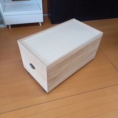 限定一品限り　1段　デザイン　雛人形ケース　総桐　衣装収納　和　桐箱　キャスター付きの画像