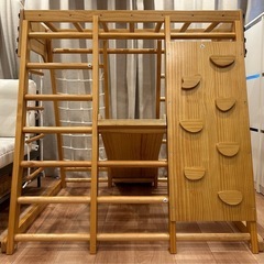 【美品】室内遊具　雲梯　滑り台　ボルダリング　ジャングルジム　ブランコの画像