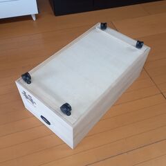 限定一品限り　3段　デザイン　雛人形ケース　総桐　衣装収納　和　桐箱　キャスター付きの画像