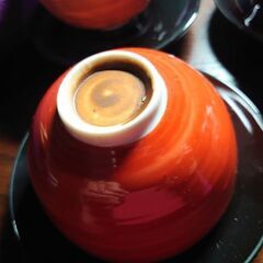 （値下げ）高級陶器　朱巻き五草花　汲出し揃の画像