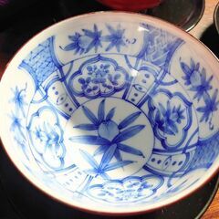 （値下げ）高級陶器　朱巻き五草花　汲出し揃の画像