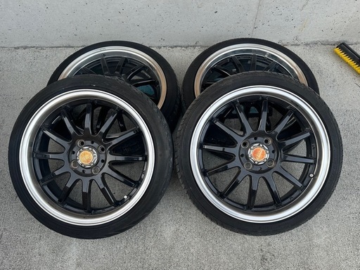 軽自動車用ブラックポリッシュ16インチセットPCD100