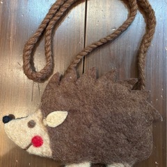 ハリネズミ ハンドメイド フェルト ポシェット