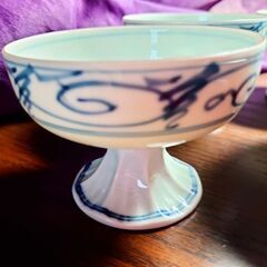 （値下げ）朱巻き五草花　汲出し揃　湯呑