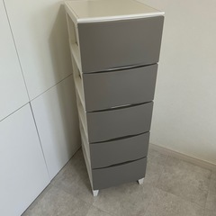 ナフコ　スリムチェスト　ルームス　5段　幅34×奥42×高107cm