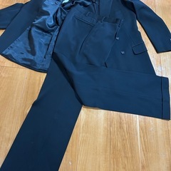 冬用　ブラックフォーマル ダブルブレストスーツ　名前入り