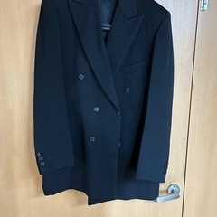 冬用　ブラックフォーマル ダブルブレストスーツ　名前入りの画像