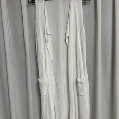 VICKY ホワイト ロングカーディガン