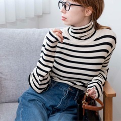 2024年秋冬の新作商品  　WEGO/リブタートルネックニット　の画像