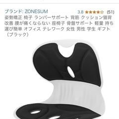 姿勢矯正座椅子(ほぼ使用してません)の画像