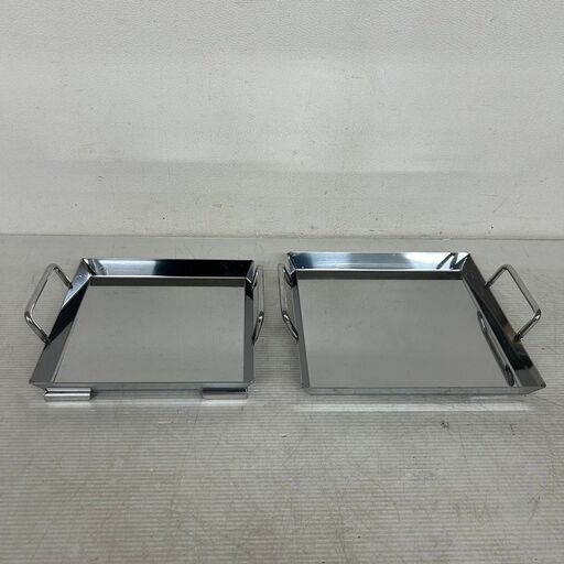 ステンレス製 業務用 ちりとり鍋 足付き 2個セット ステンレス 24cm 27cm 厨房 厨房用品 店舗 店舗用品 調理器具 キッチン用品 Y0857