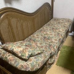 天然籐ハイバックカウチソファ