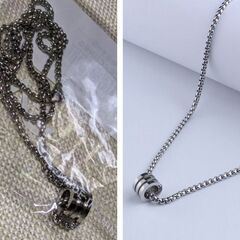 サークルチェーンネックレス（新品）60cmの画像