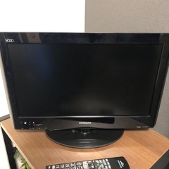 日立の19型テレビテレビ台もつけます寝室とかにの画像