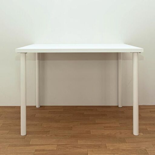フリーテーブル デスク 90cm×60cm 平机 作業台 木製天板 ホワイト 白