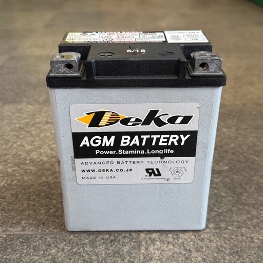 【中古バッテリー】 Deka AGM SPORTS POWER スポーツ・レース対応 カーバッテリー ETX-15 M6端子