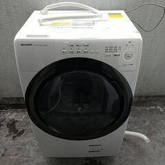 美品 2023年製 SHARP ES-S7H-WL ドラム式洗濯機  洗濯7Kg/乾燥3.5Kg 左開き扉                  