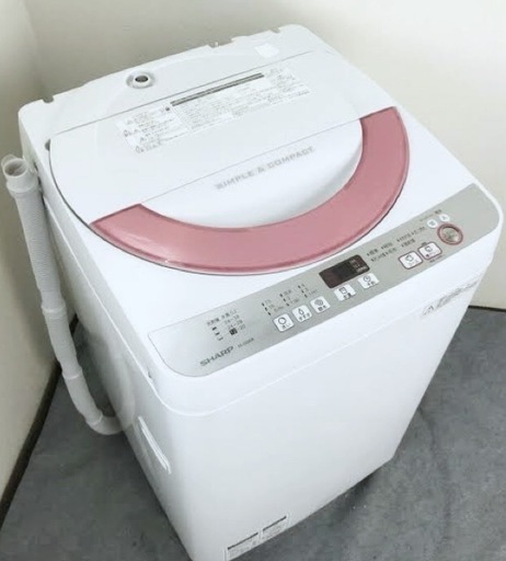 (送料無料) 2019年 6kg 洗濯機 Ag+イオン SHARP 自動槽クリーン ⑤