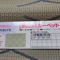 未使用品　美品　折りたためるカーペット　い草　江戸間3畳　174×261㎝　十和田　日本製　江戸間　防ダニ加工　の画像